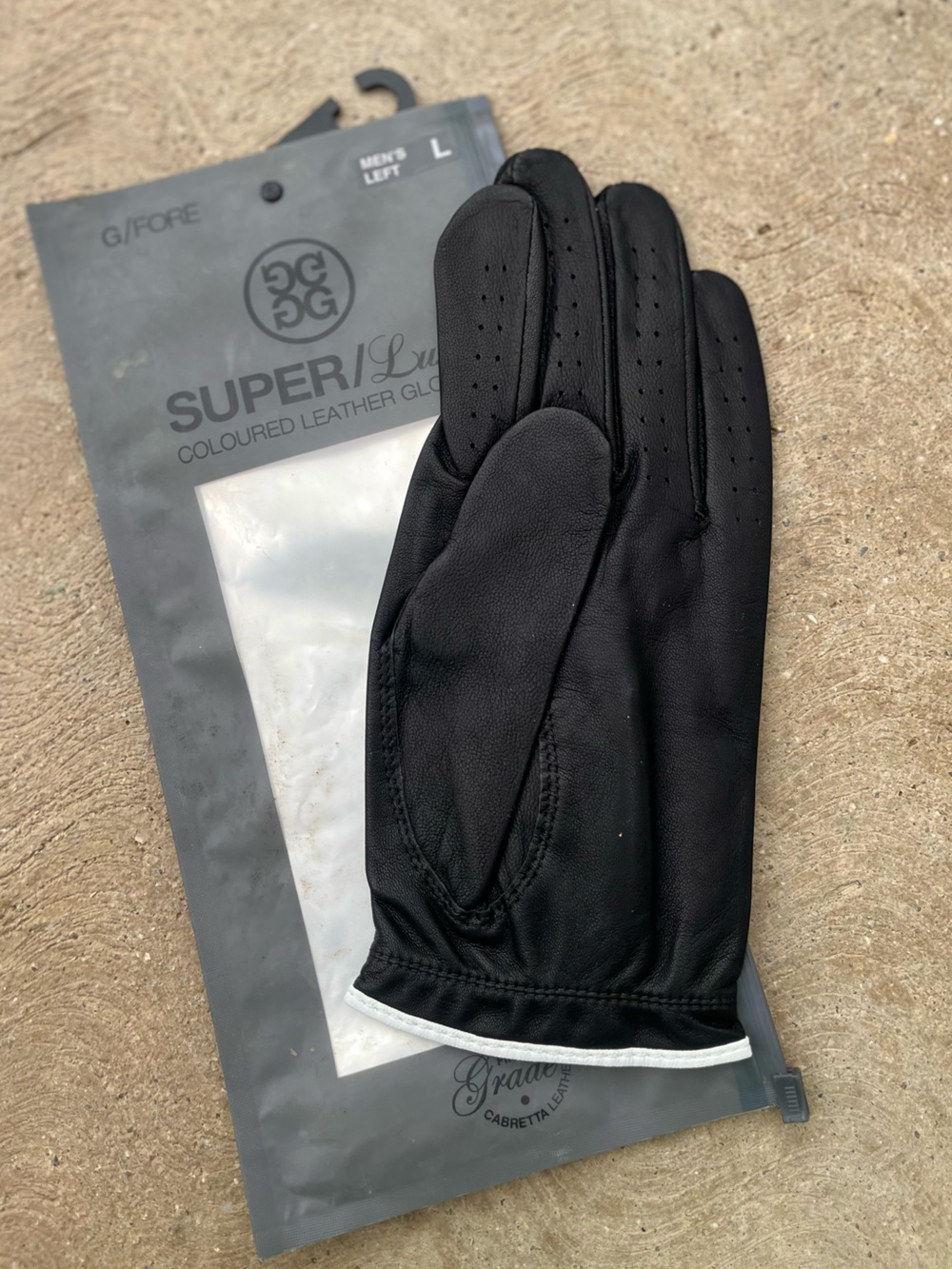 G/FORE | Men's Left Leather Golf Glove with White Trim and Logo Patch L NEW - Picture 5 of 5